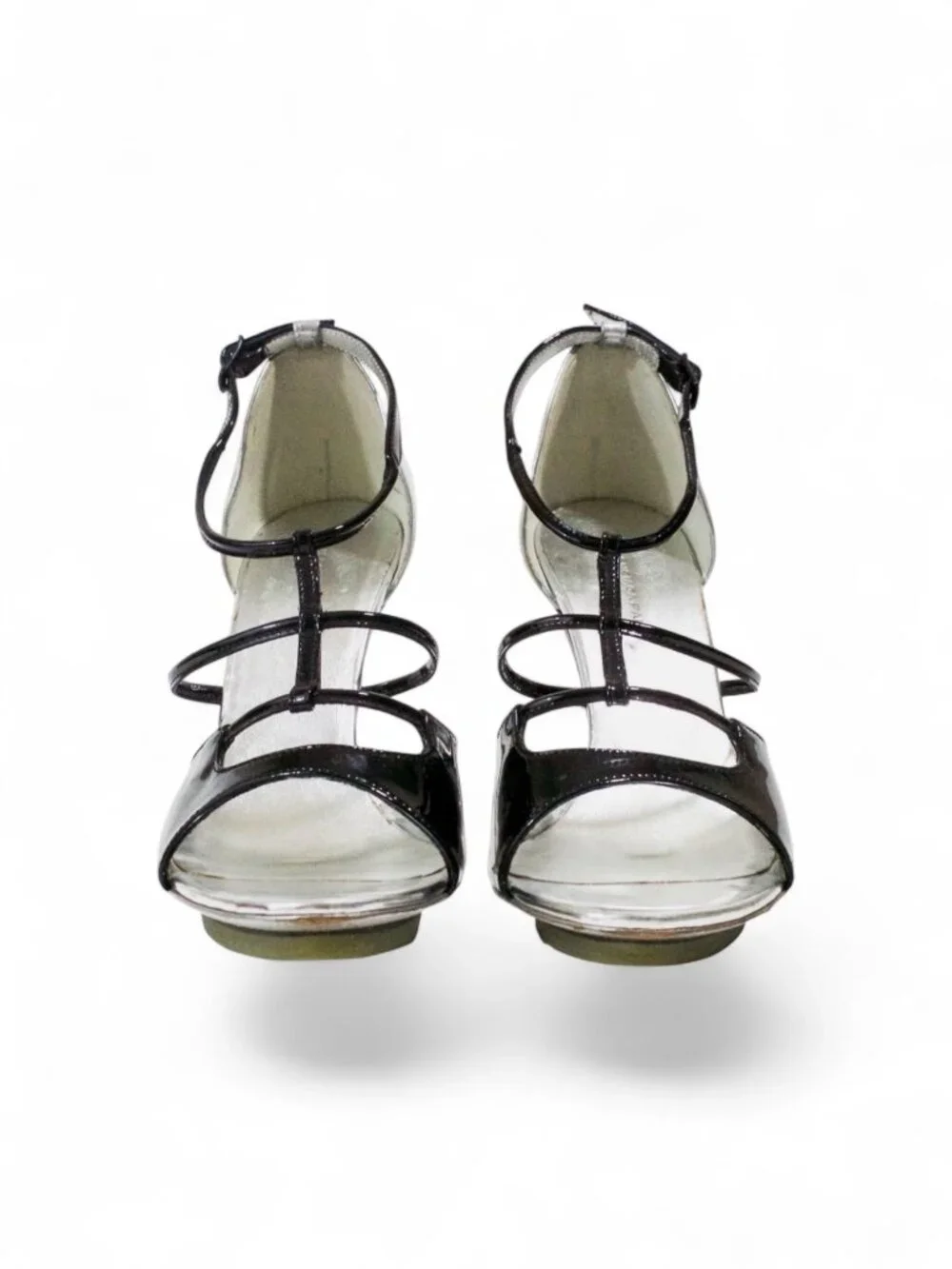 Balenciaga Patent leather T strap heels.   Size EU 37